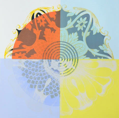 Squaring the Flower II, #21 2019, screenprint, 32 x 32 inches.