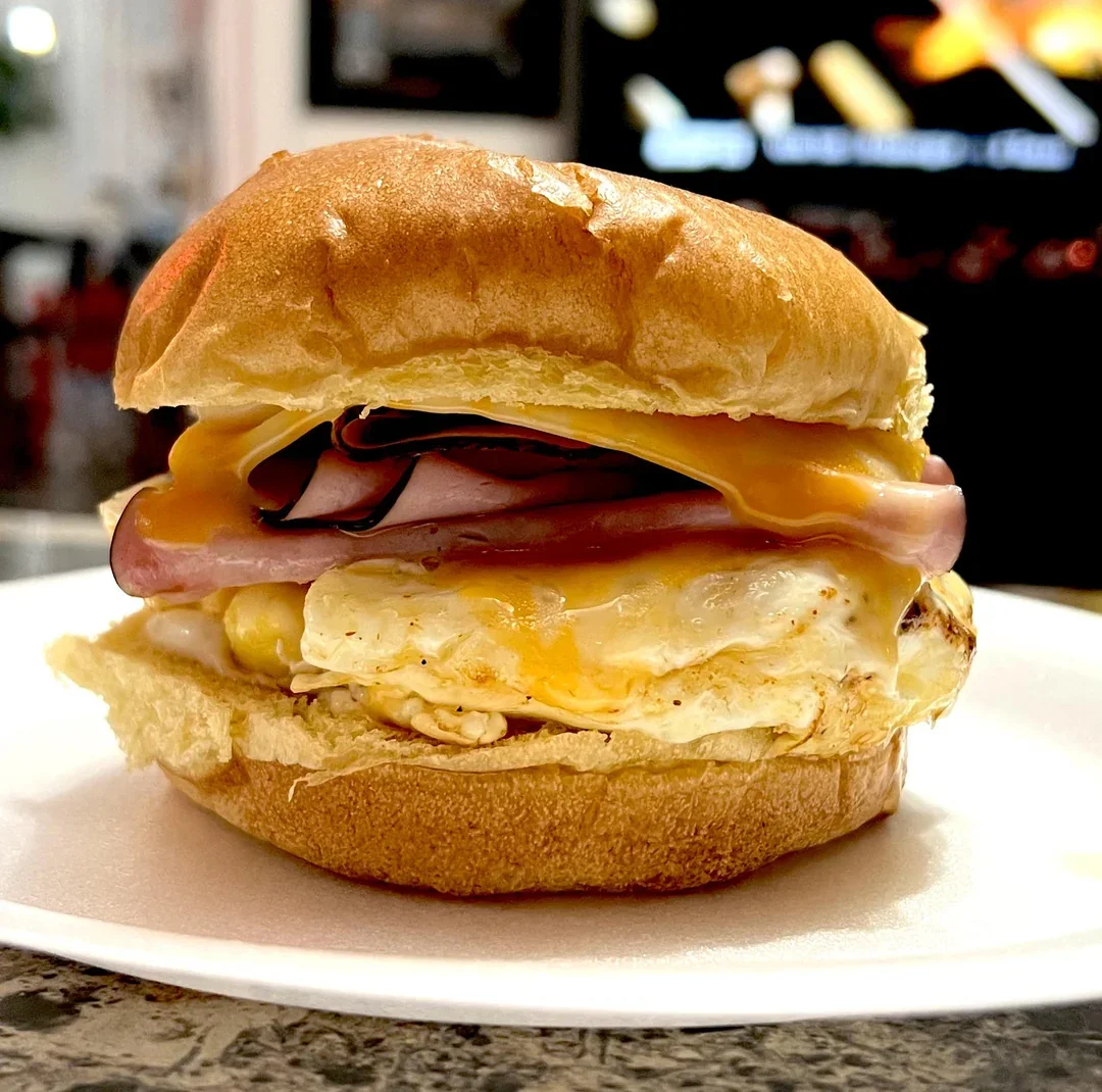 ham and egg brioche bun.webp