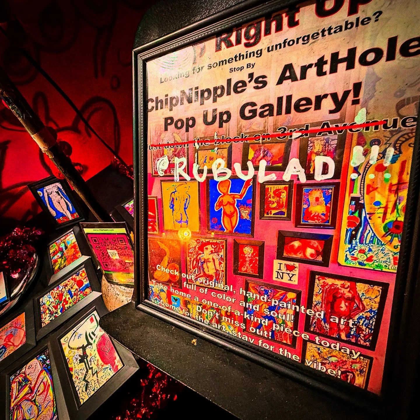 A big ArtHole thanks to everyone who brought heart to my ArtHole Pop-Up at @rub_ulad &lsquo;s amazing Valentines party last week. The energy was unreal and I could not have asked for a more seductive mix of creativity and connection. JAM! #rubulad #c