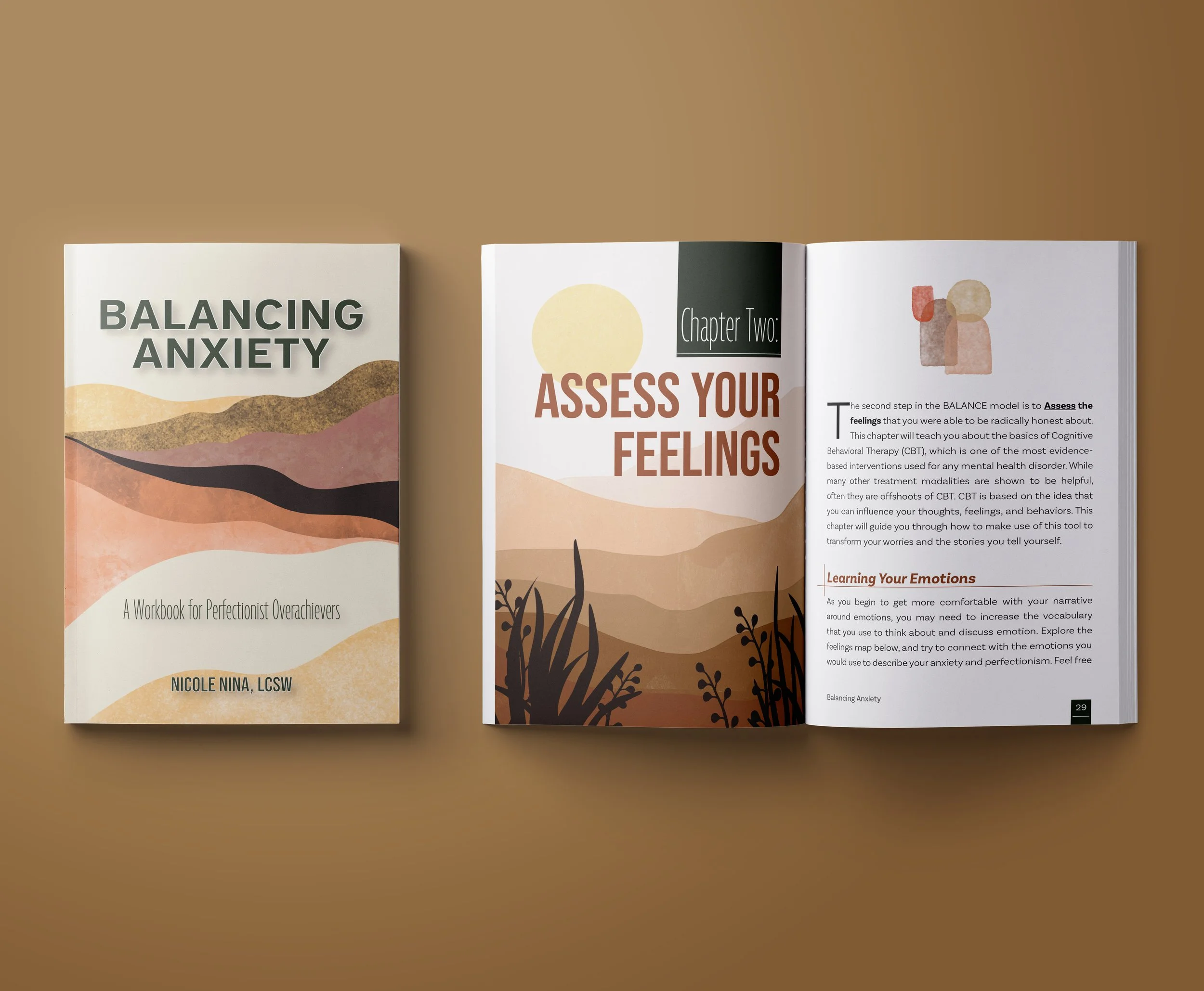 Balancing Anxiety Book - Mountain Cover