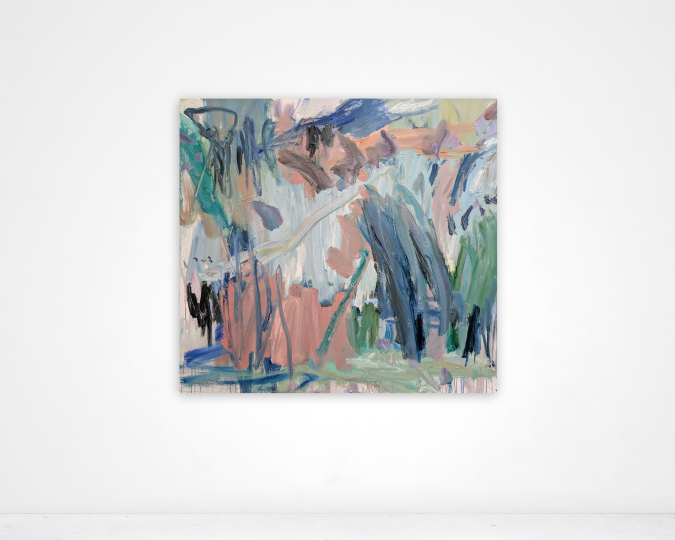 Painting on gallery wall