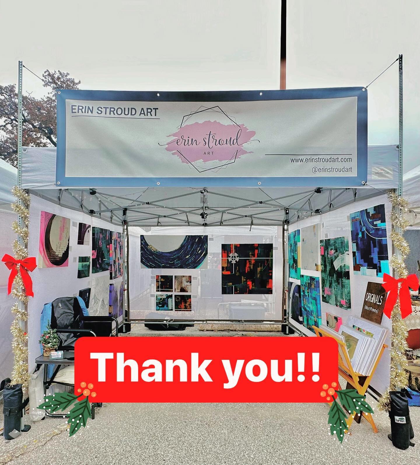 Thank you to everyone who came out to the @1stsatartmarket yesterday, and a special thank you to my new collectors. Swipe to see the pieces that found a new home. Happy Holidays, all! 🎄 
.
.
#shoplocalhouston #artwork #abstractart #artcollectors #ab