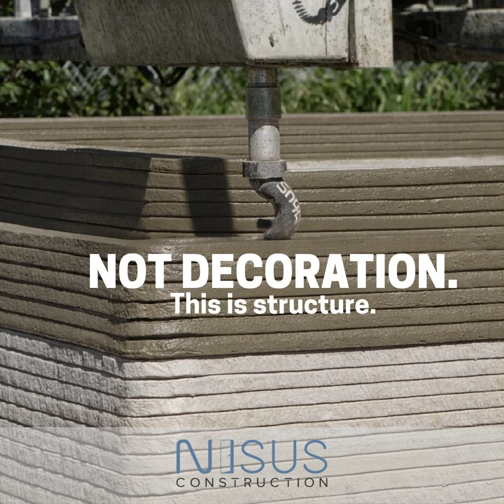 Those lines in a printed wall?
That&rsquo;s structure, not decoration.

Each layer has a job. Miss it, and the wall lets you know real quick.
Concrete doesn&rsquo;t do &ldquo;close enough.&rdquo;

Want it done right the first time?
Let&rsquo;s build 