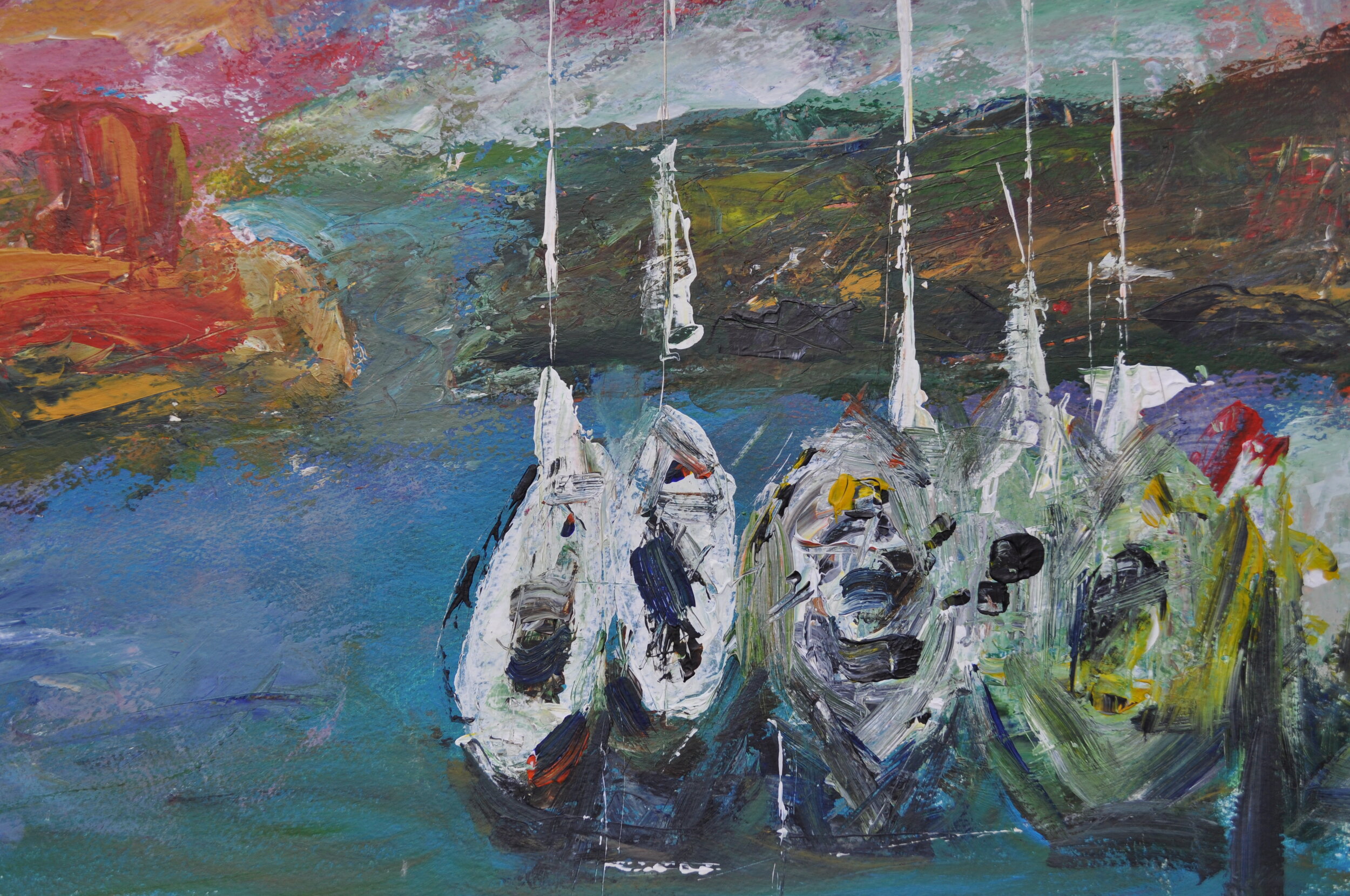 Sailing Boats In Harbour 