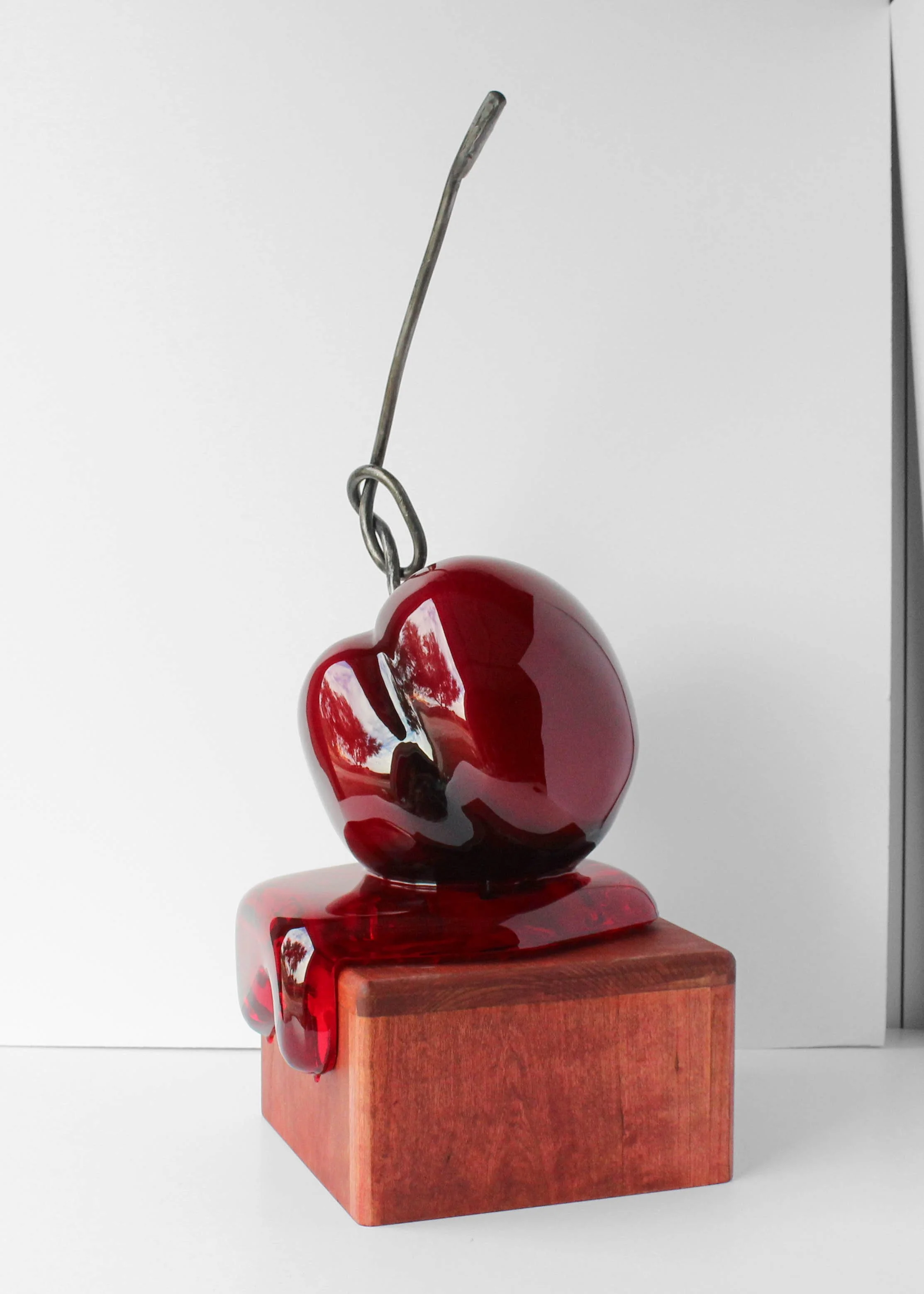 Good Kisser Comp 18#-26in x10inx 12in -Automotive paint, foam, plaster, resin forged steel on a cherry wooden base -$3,400--3.jpg
