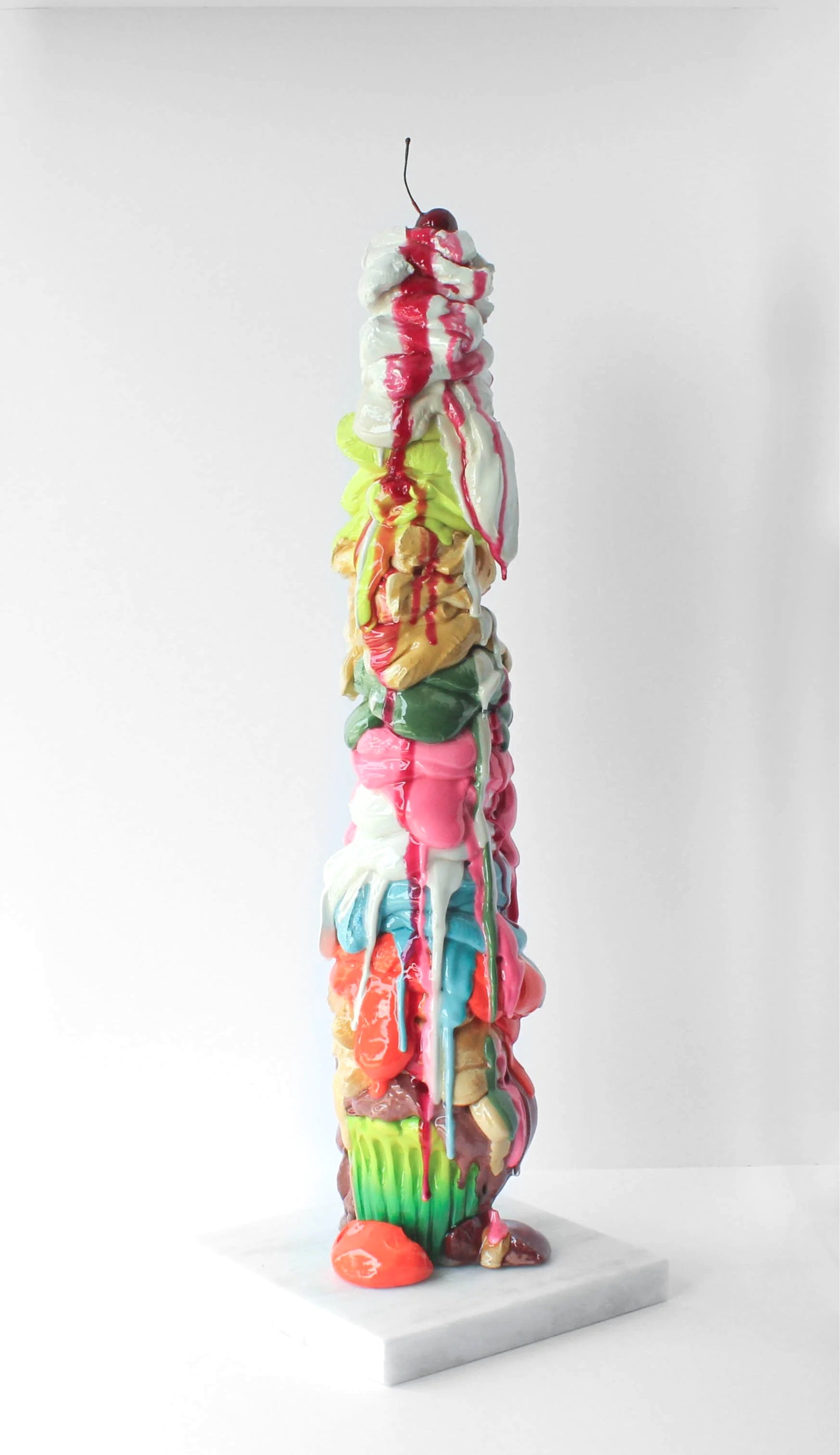 
Grass is Greener 2024 (The never ending)-Pigmented cement, resin on marble -29x 10x10in -$3,800
