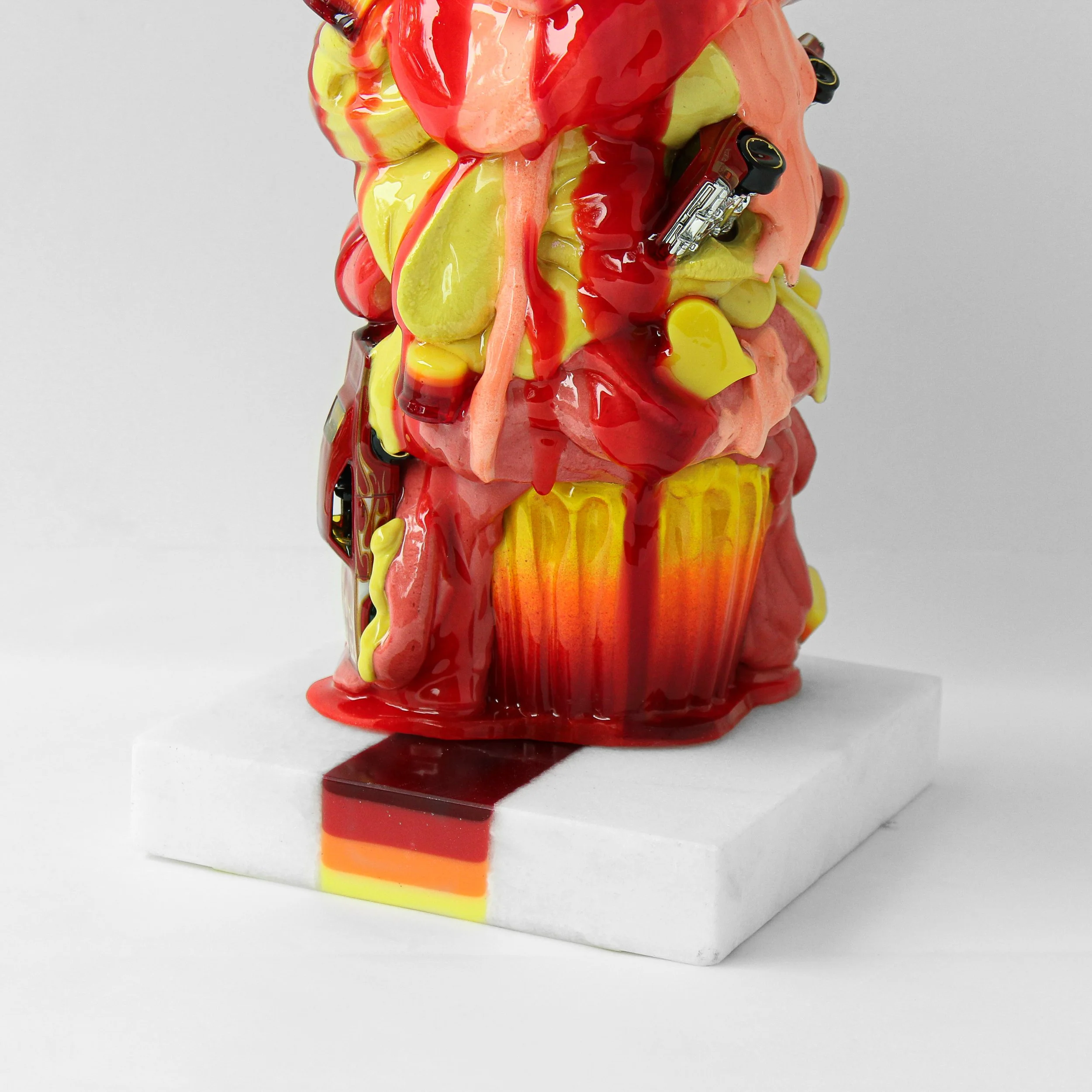 Fuego is My Passion_15inx6x6in_pigmented cement, resin, alumin dicast on a resin and marble inlay base_$2,000_-10.jpg