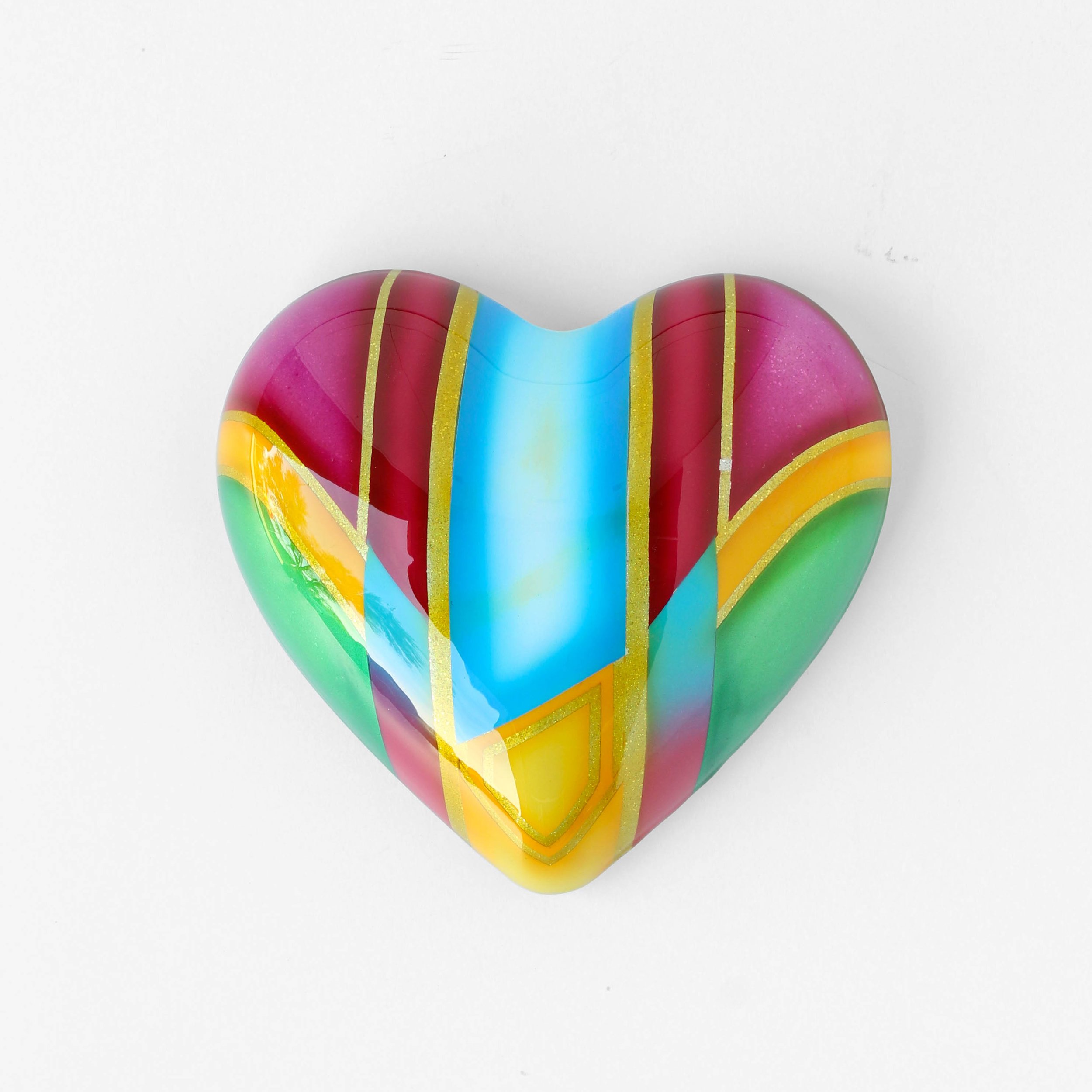 Art Deco Heart #1-7inx7inx 3in -Plaster, automotive paint, resin-$675--2.jpg