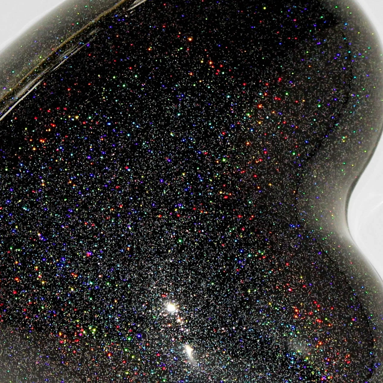 -Black Glitter Bomb-7x7x3in-Hydrocal, automotive finishes, resin-Wall hanging piece-$475--3.jpg