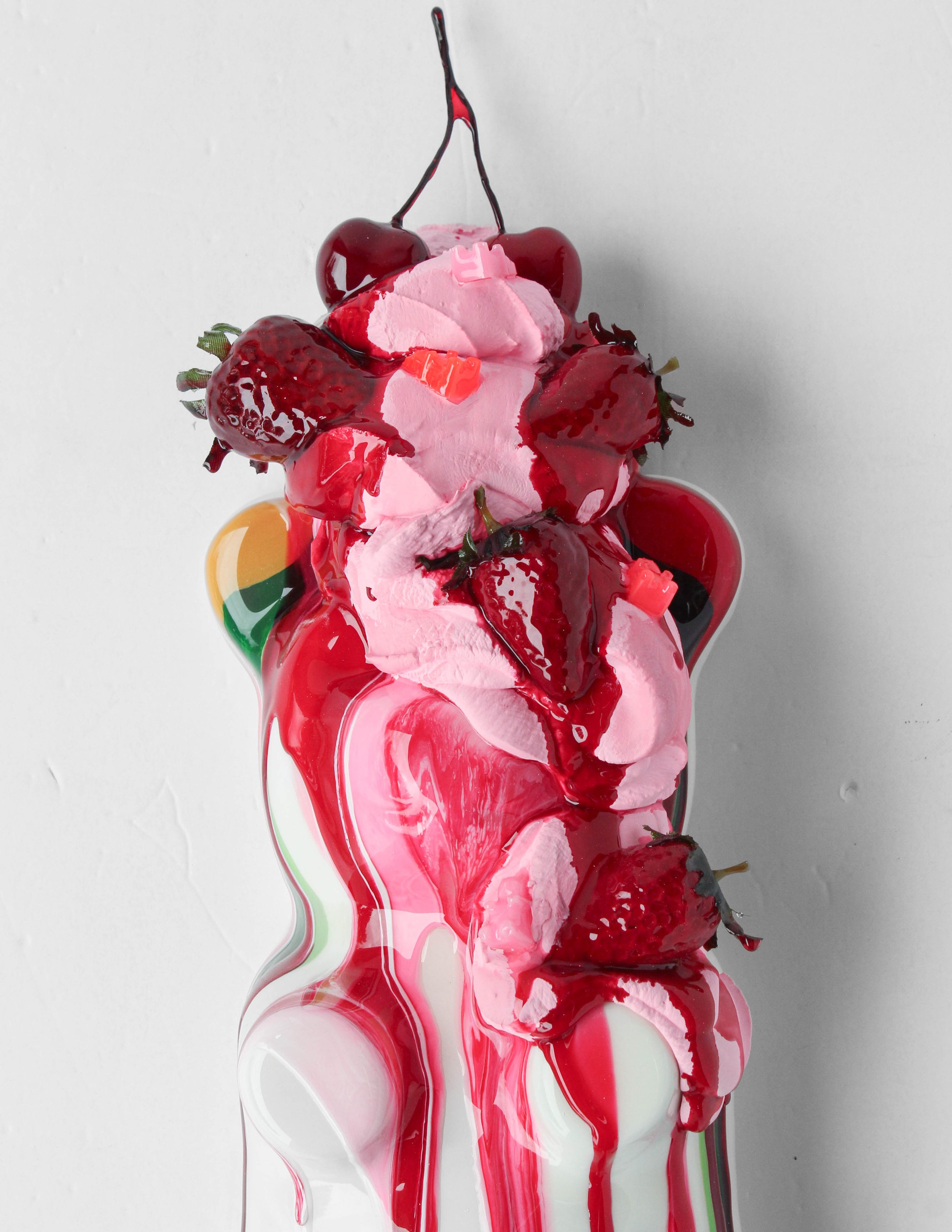 Strawberries and Cream Creampie-14x 6x6in -Hydrocal, resin, pigmented cement -$1,600--5.jpg