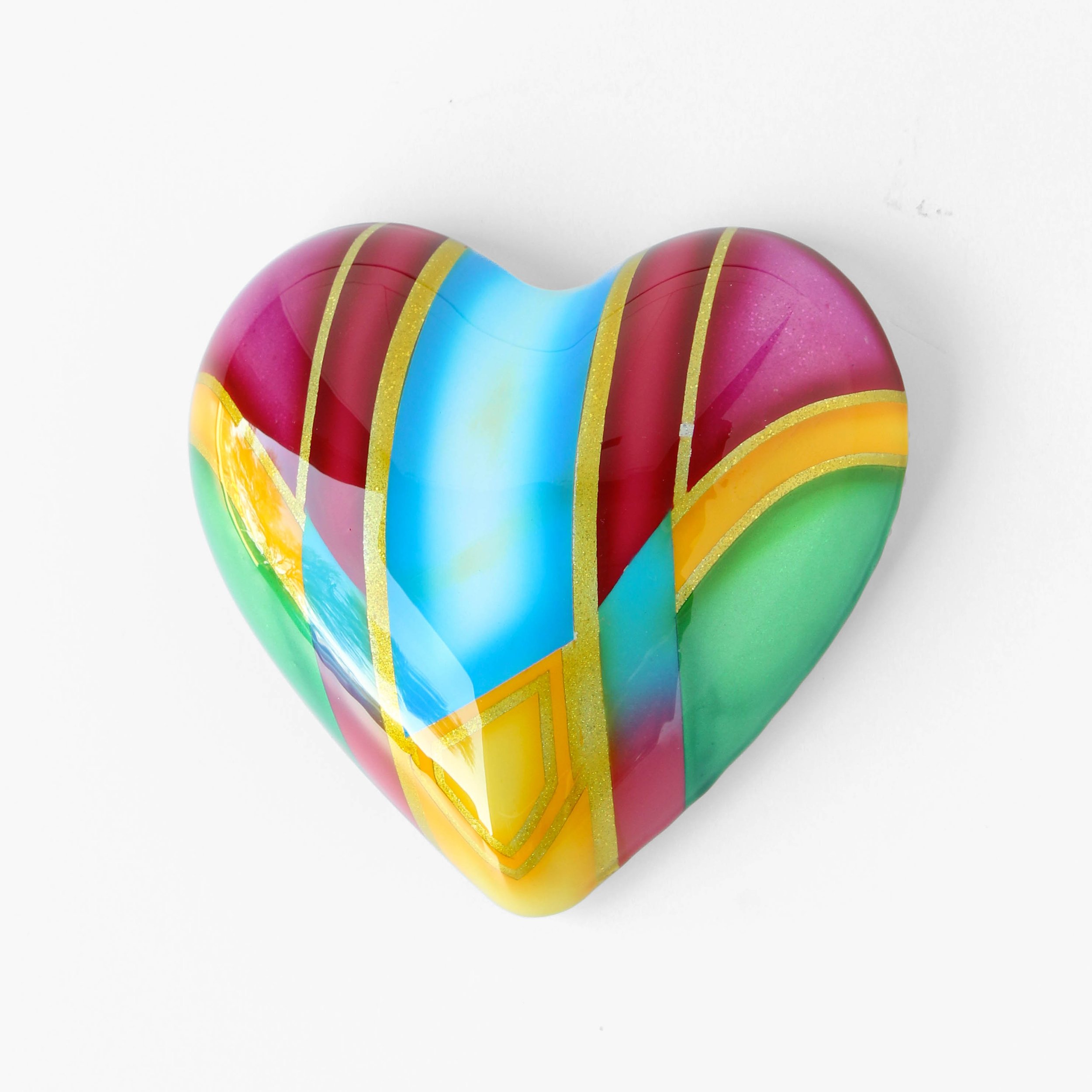 Art Deco Heart #1-7inx7inx 3in -Plaster, automotive paint, resin-$675-.jpg