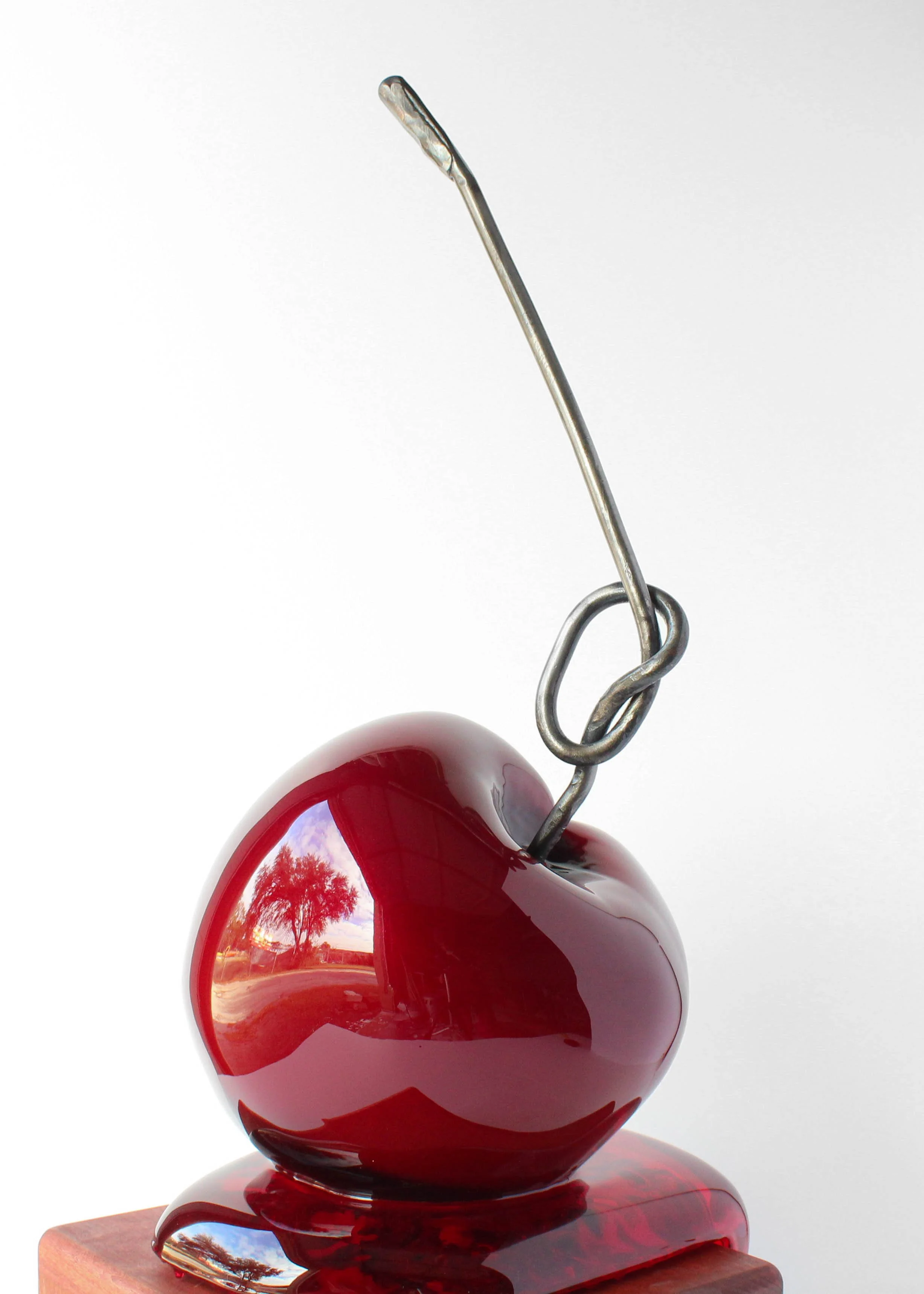 Good Kisser Comp 18#-26in x10inx 12in -Automotive paint, foam, plaster, resin forged steel on a cherry wooden base -$3,400--18.jpg