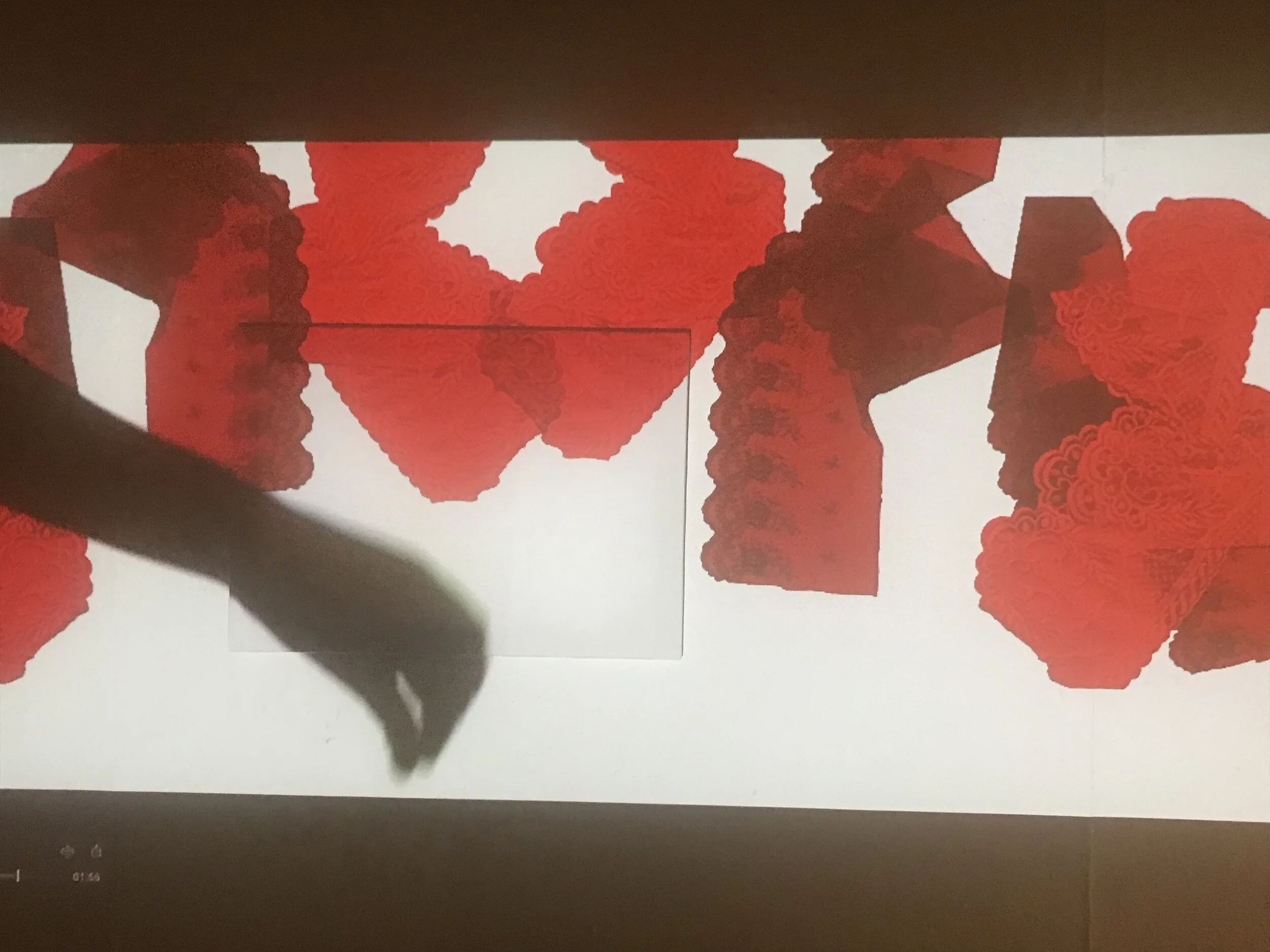 Animation projection in gallery, detail and shadow