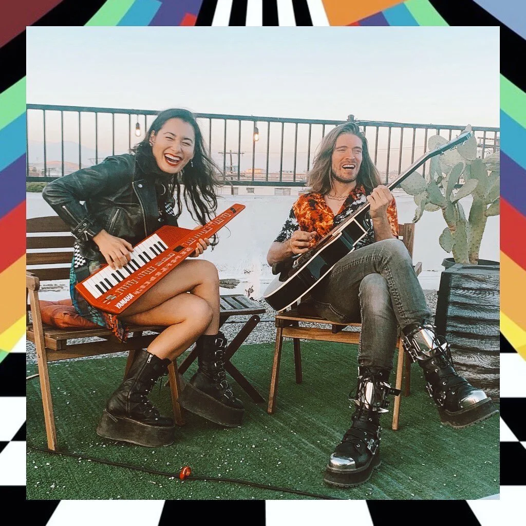 attention magical people .:. Starfox and Ion will be leading an open-format jam sesh at @callingallmagicalpeople festival this coming weekend ⚡️⚡️ come find our psychedelic op-art rainbow room and jam with us until sunrise 👁&zwj;🗨🏳️&zwj;🌈✨