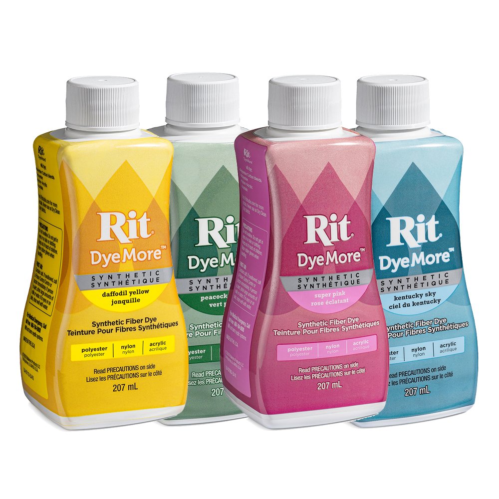Rit DyeMore Liquid Dye, 3 Frost Grey And 1 Graphite Fiber Dye 7 FL OZ
