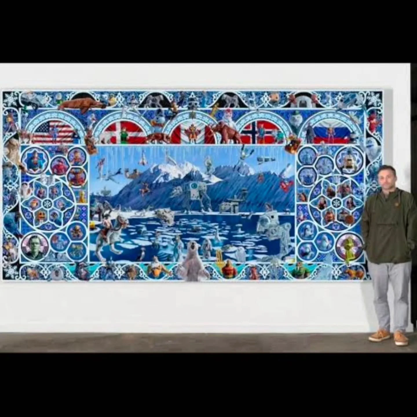 Gonna work on this piece for a while.

Battle for the Arctic
Artwork by Robert Xavier Burden

2+million stitches to go. Im at 20,000 now

#bap 
#asktheartist 
#fullcoveragecrossstitch