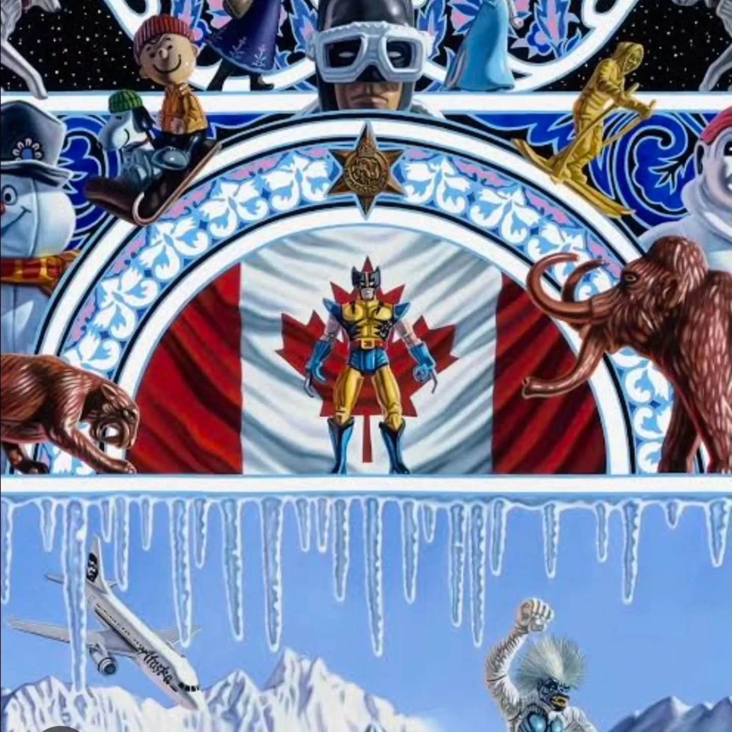 Making some progress, lol. Funny saying progress on this size of a piece, but bout 5,000 stitches in on this BAP

Battle for the Arctic Artwork by @rxburden 

#bap
#asktheartist 
#fullcoverage