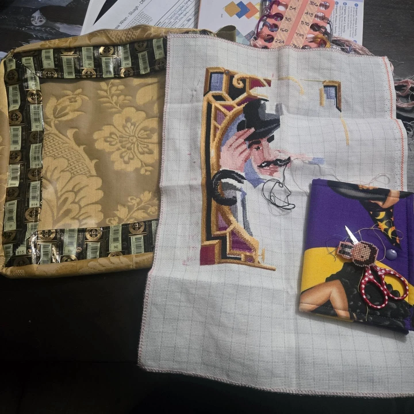 Going to work on Poirot  by @mrs_peggotty 
See how close to a finish i can get❤️

#fullcoveragecrossstitch 
#poirot 
#mrspeggottyarts