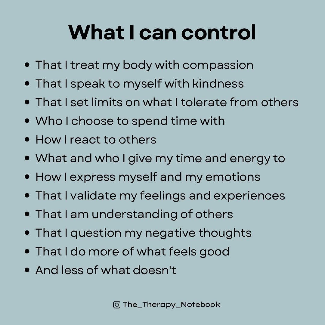 Raise your hand in the comments if you&rsquo;ve ever got caught up on something you couldn&rsquo;t control 🙋🏽&zwj;♀️.

There&rsquo;s always going to be something you can&rsquo;t control in life. But for everything that&rsquo;s out of your control, 