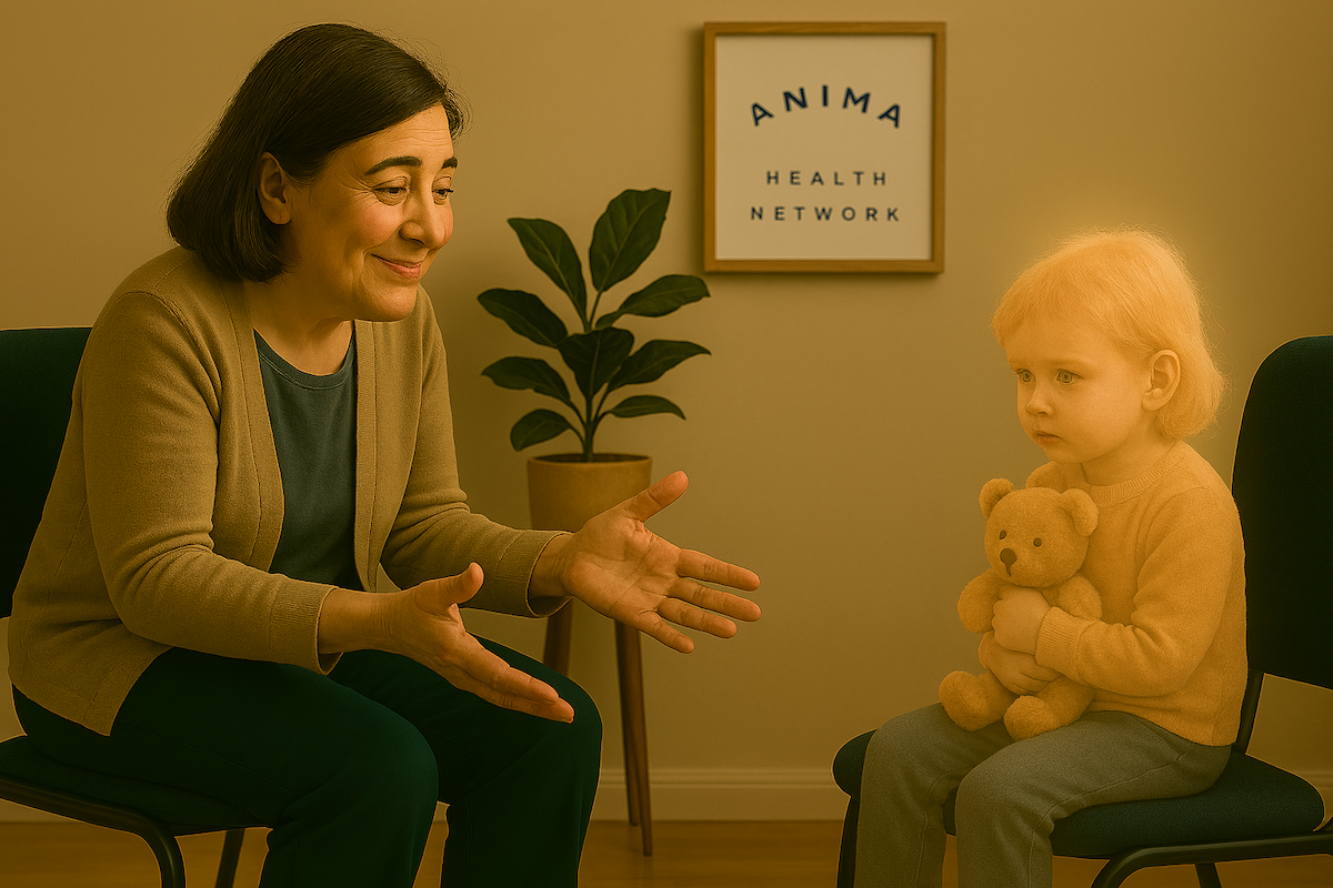 Illustration supporting child-focused parts work training (AI-generated image)