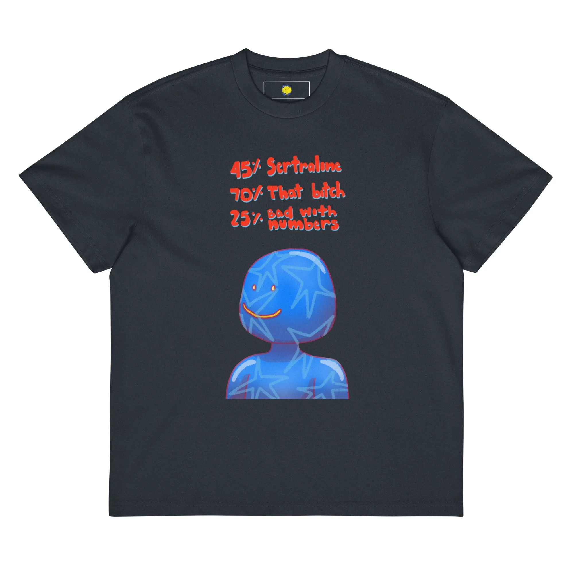 bad with numbers- unisex box tee