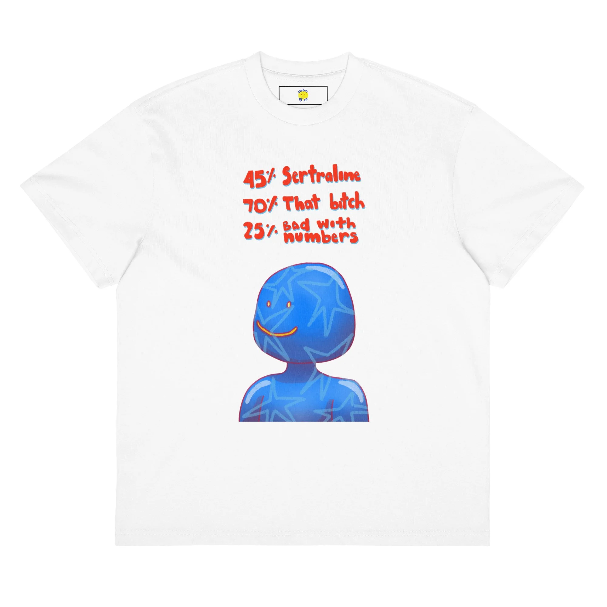 bad with numbers- unisex box tee