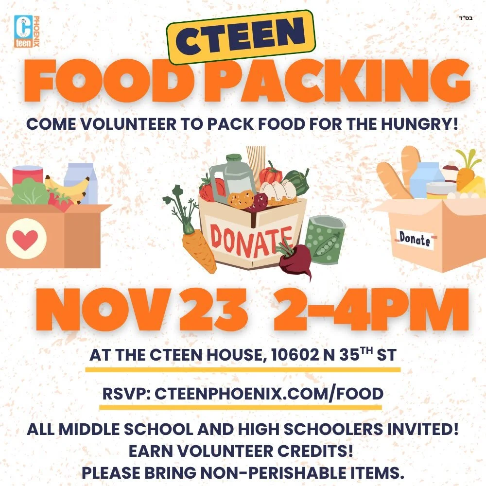 Come help cook and pack food this Sunday for poor Jewish families and immigrants! Big #mitzvah #food #thanksgiving
