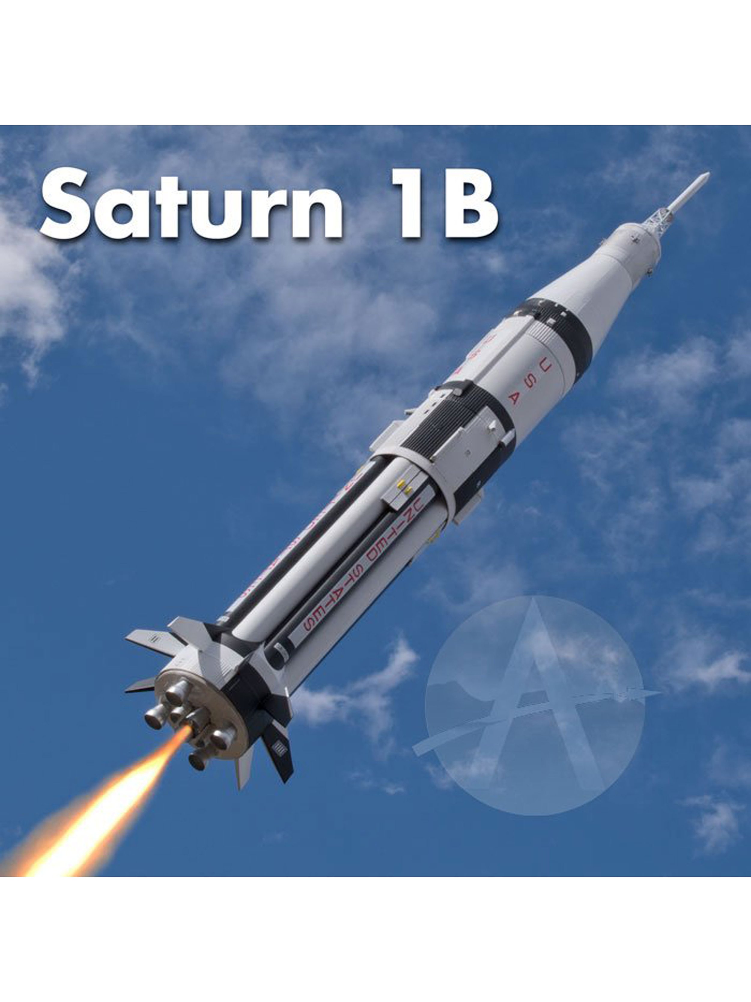 Apogee Saturn 1B 1/70 Scale Flying Model Rocket Kit - #05025