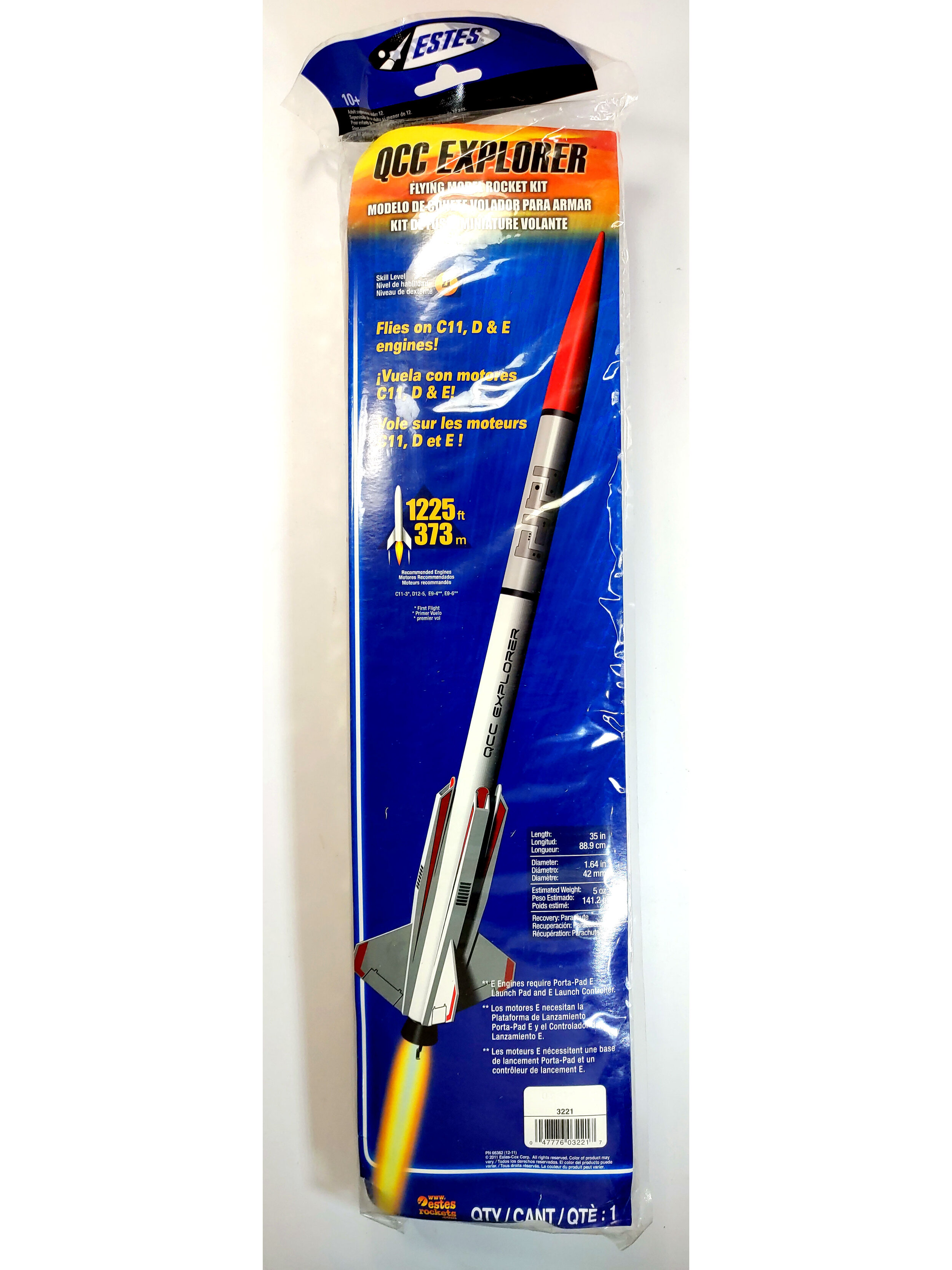 Estes QCC Explorer Model Rocket Kit Skill 4 3221 