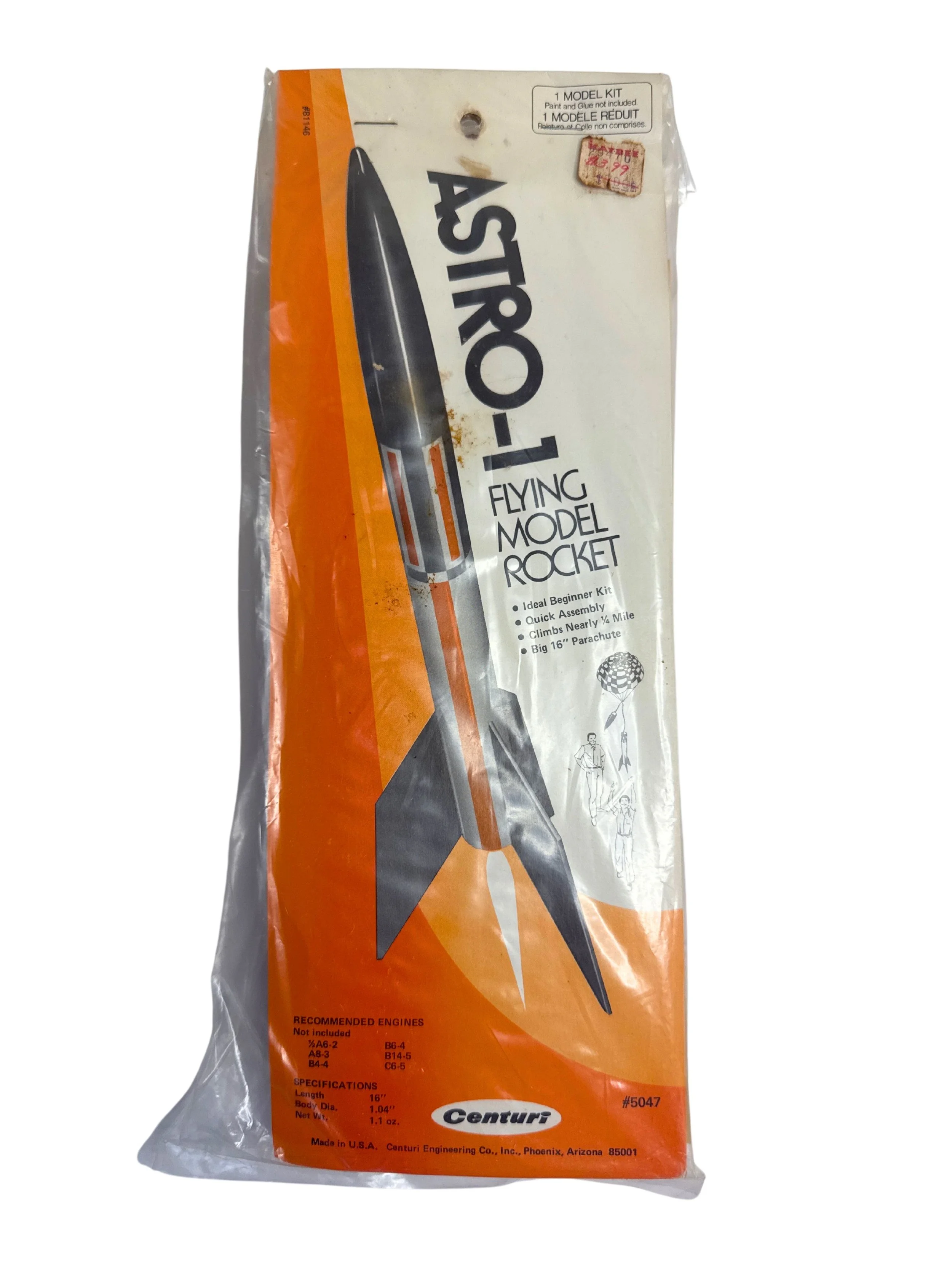 Buy Centuri Astro-1 Flying Model Rocket Kit - #5047 — Launch Lab Rocketry
