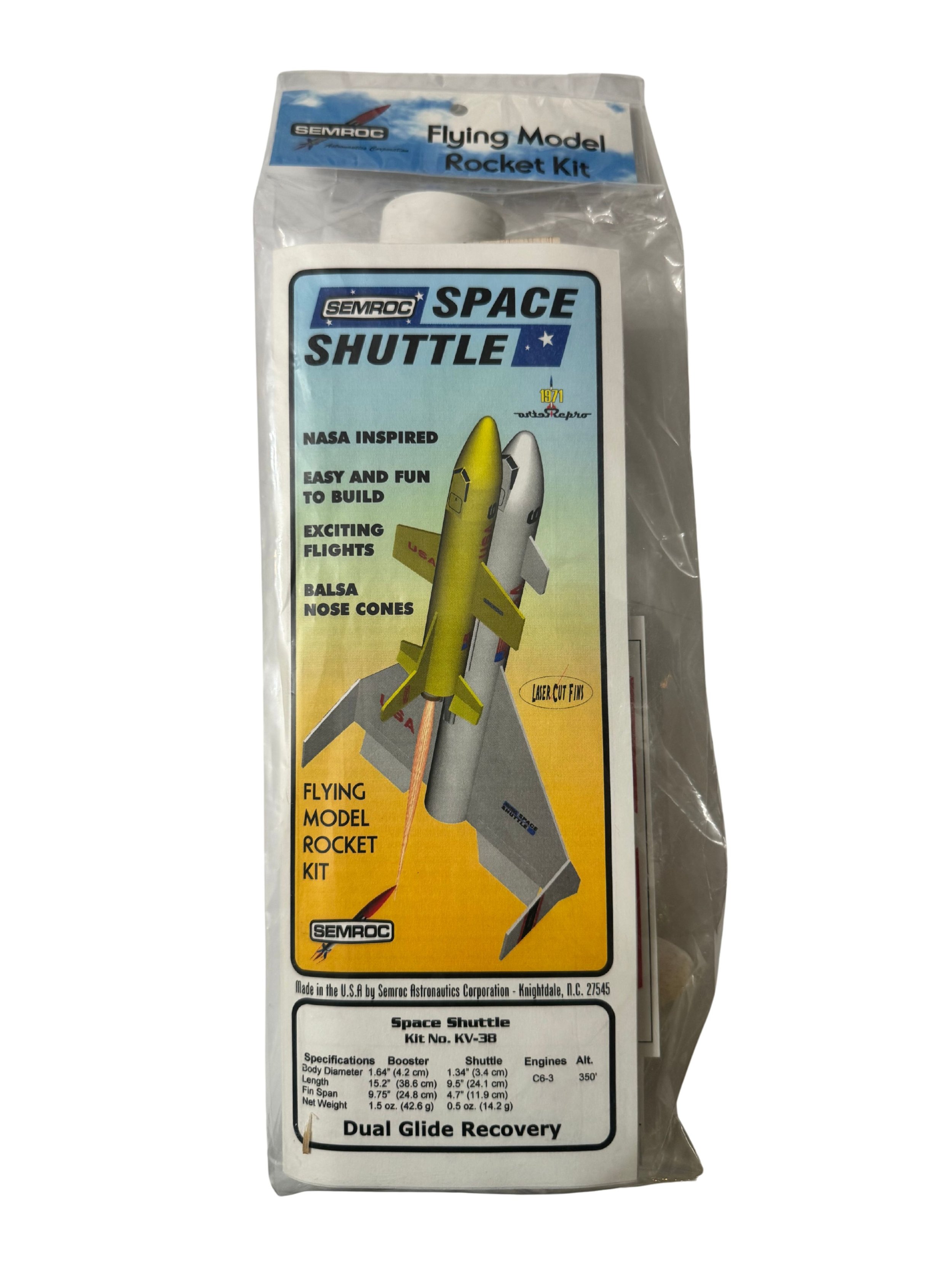 Buy Semroc Space Shuttle Flying Model Rocket Kit - #KV-38 — Launch Lab ...