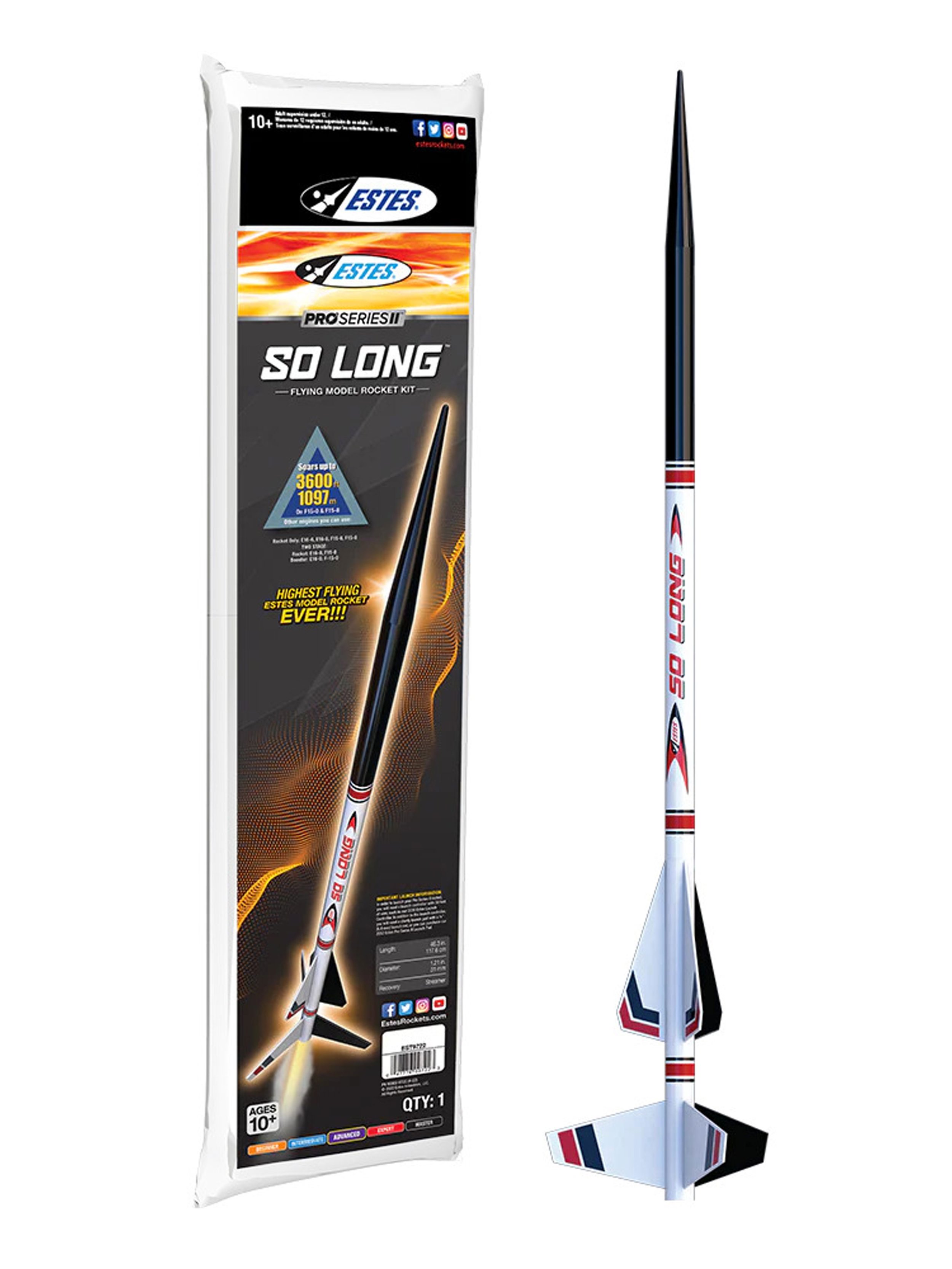 Estes So Long Pro Series II Flying Model Rocket Kit - #9722
