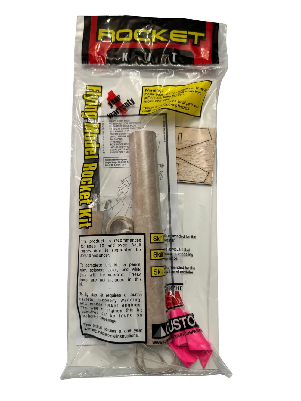 Buy Custom Rockets Tristar Flying Model Rocket Kit — Launch Lab Rocketry