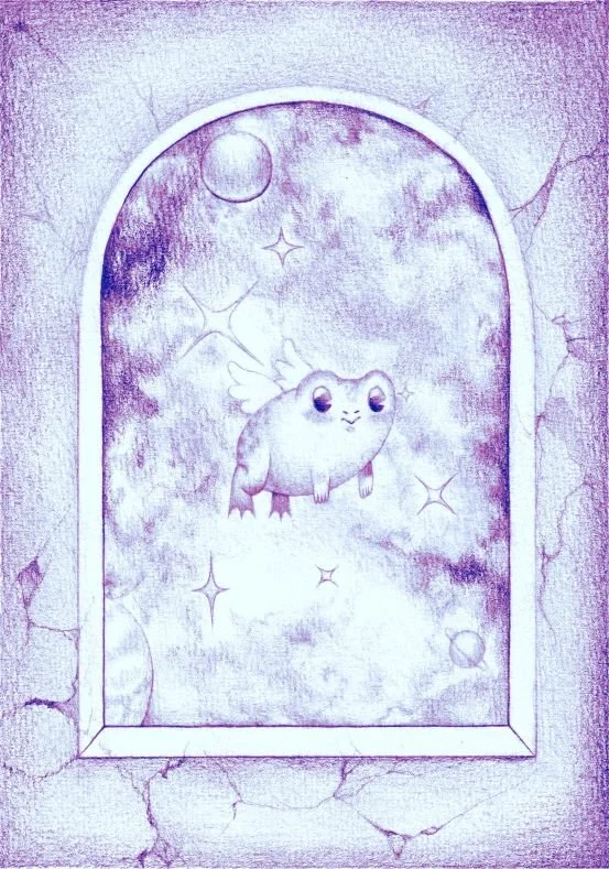 2025; graphite, colored digitally