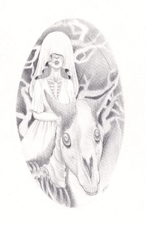 "Trot" 2024; graphite