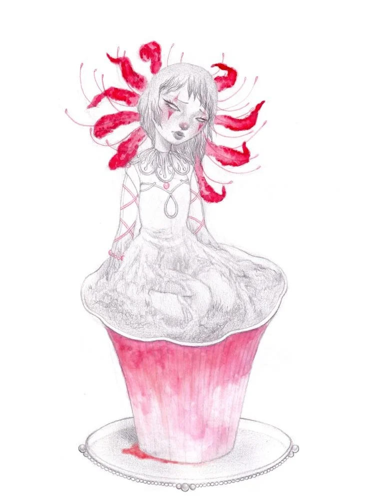 "i'm growing" 2025; colored pencil, and watercolor