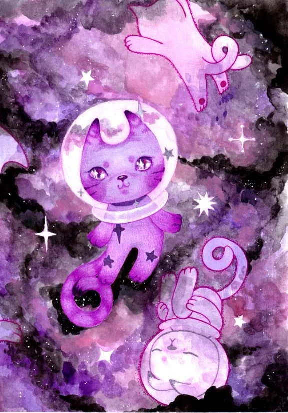 2023; Colored pencil, watercolor and gel pen