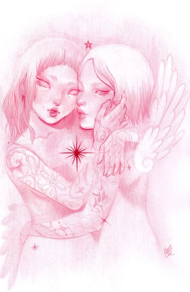 "Entombed" 2025; colored pencil