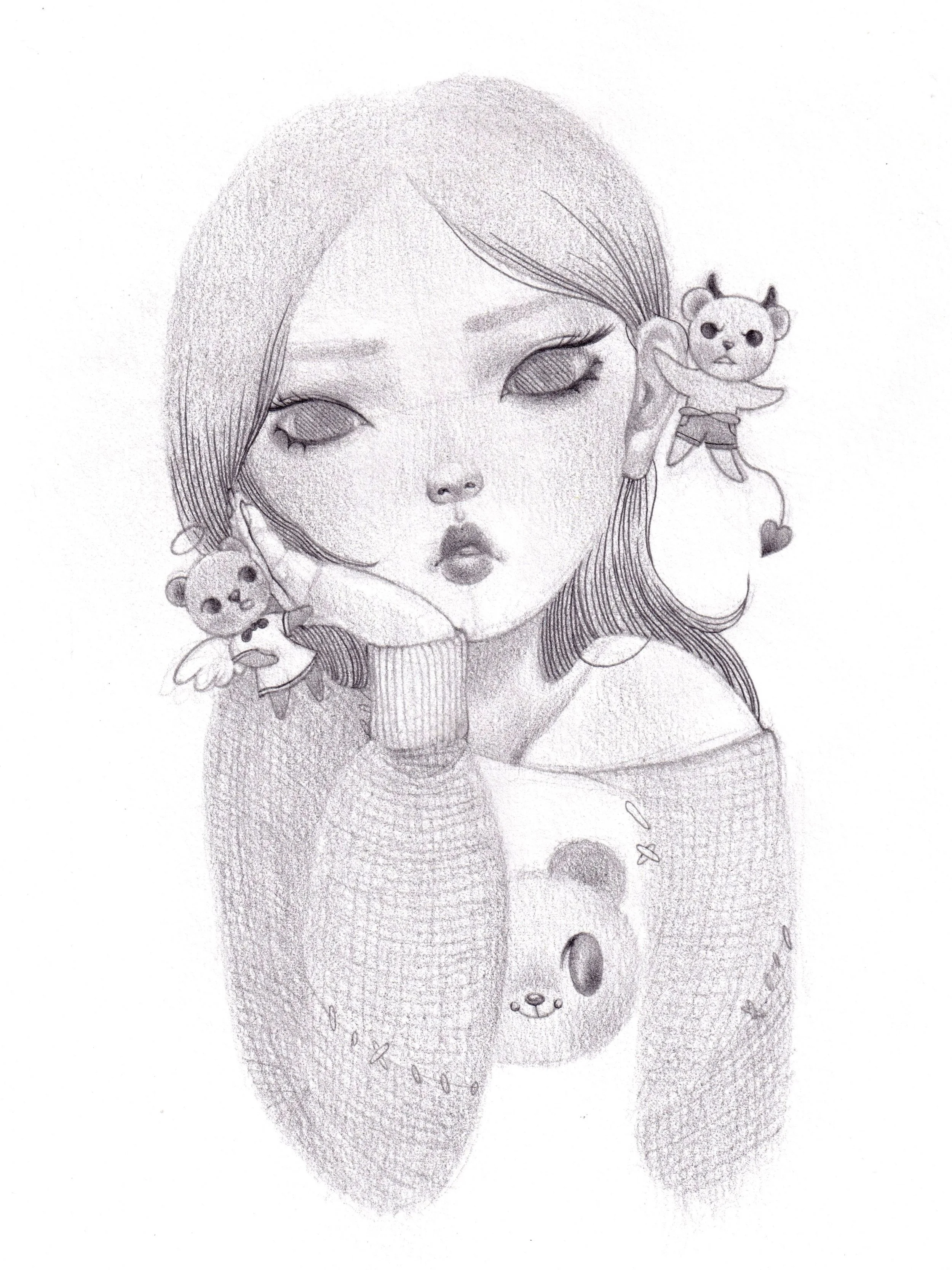 "decisions, decisions" 2025; colored pencil and graphite