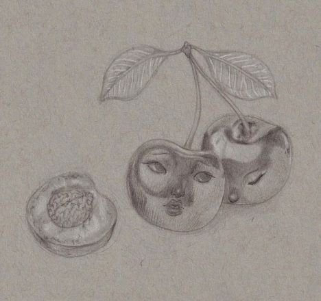 "thunk" 2023; colored pencil