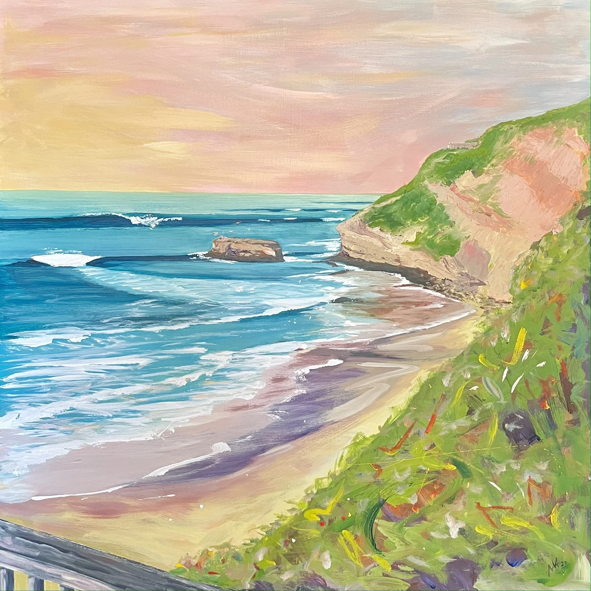 Bird Rock / Four Elements. 1200 x 1200mm, acrylic on board. SOLD