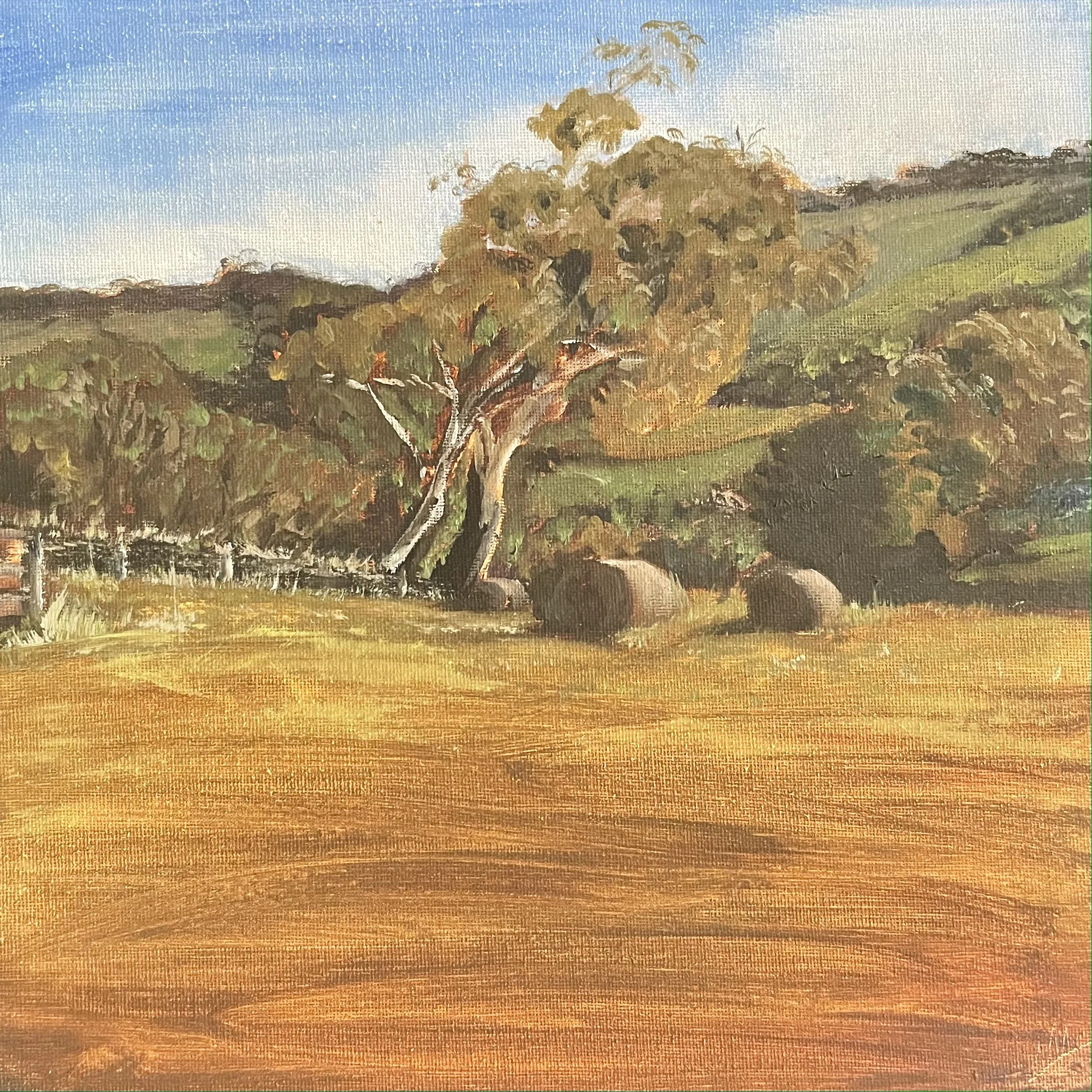 Spring Creek, 300 x 300 mm, oil on canvas board. SOLD.
