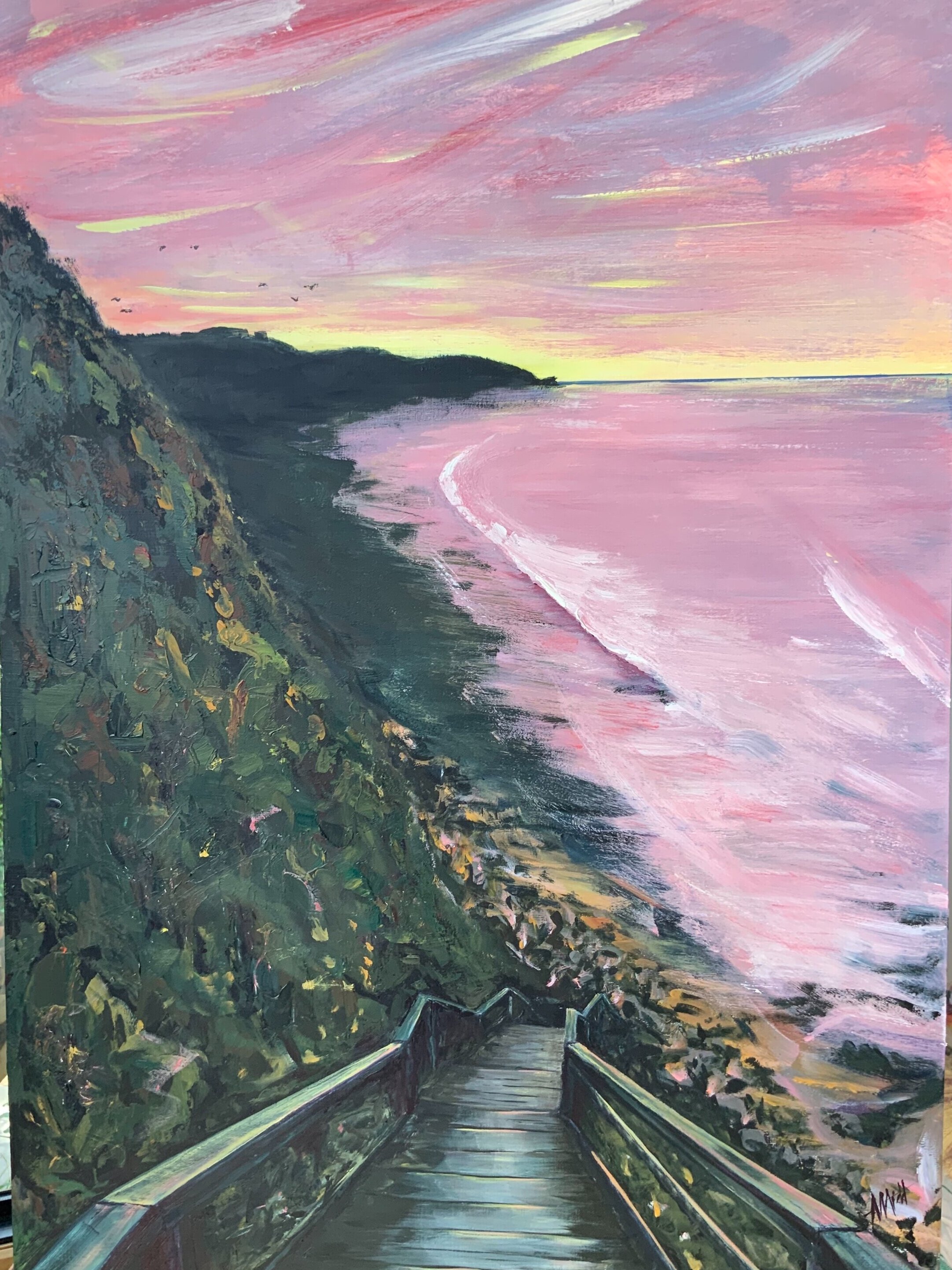 Stairway to Heaven. 600 x 900mm, acrylic on board. POA