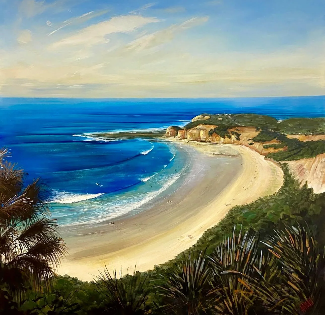'Point Addis View', 1200 x 1200mm, acrylic on canvas. SOLD.