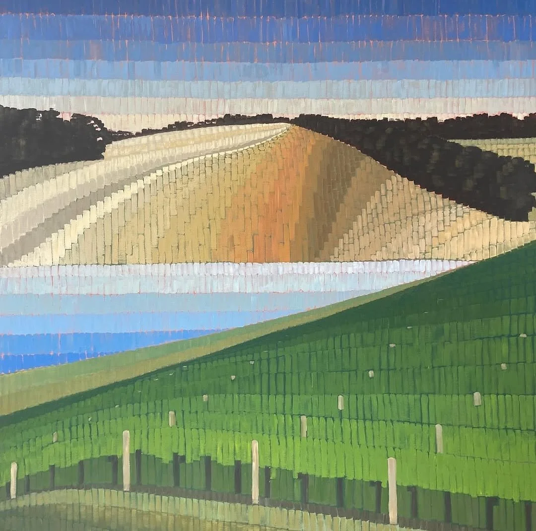 'North View Bellbrae Estate', 117 x 117 cm, acrylic on canvas, $1650.