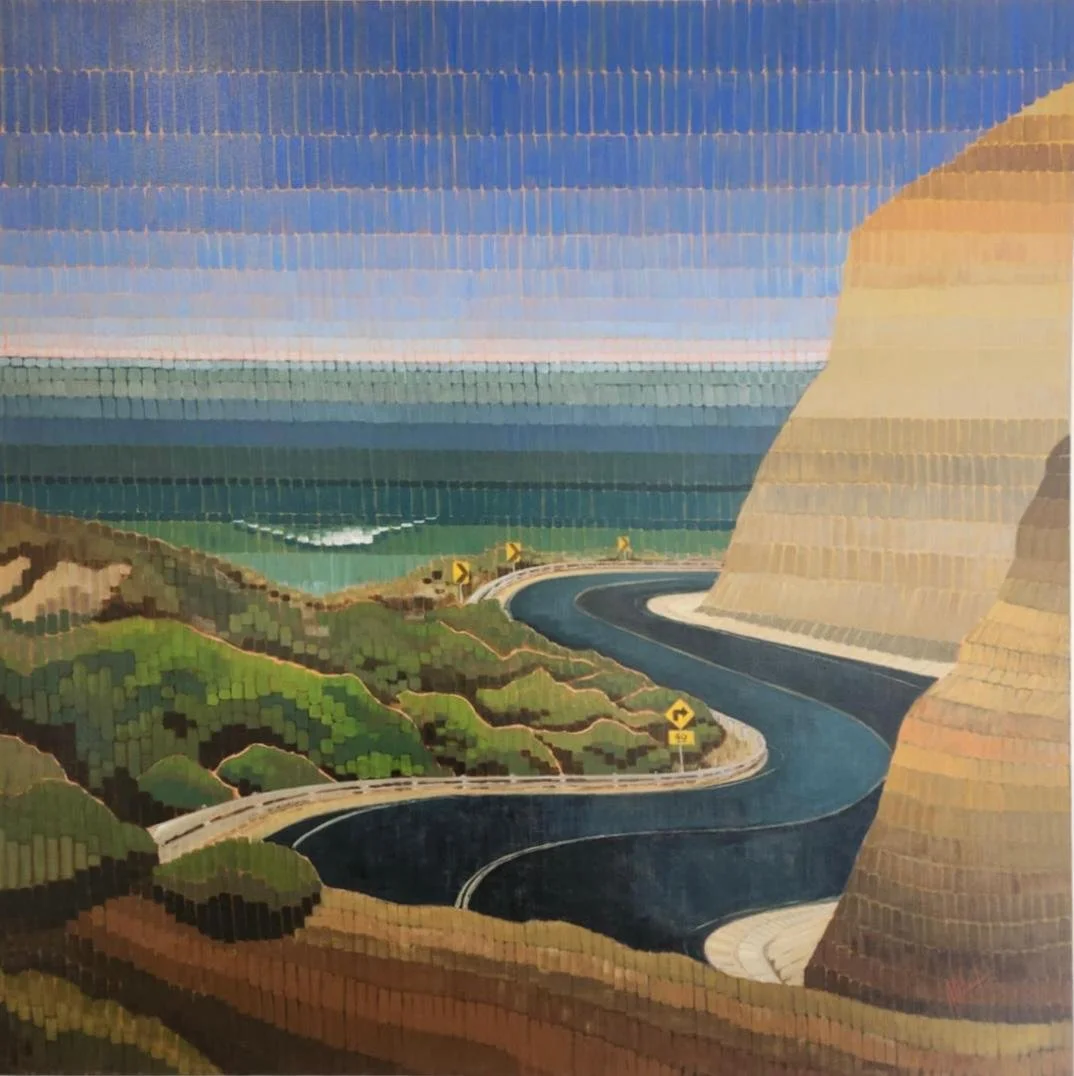 'Road to Lorne', 120 x 120 cm, acrylic on canvas. SOLD.