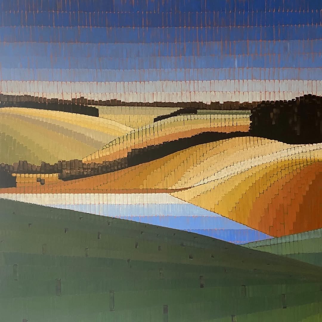 'West View Bellbrae Estate', 117 x 117 cm, acrylic on canvas, $1650.