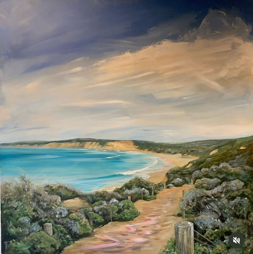 'Dunes track Jan Juc', 1200 x 1200mm, acrylic on canvas. SOLD. Limited prints made to order. Details can be found on the ‘Prints’ page. 