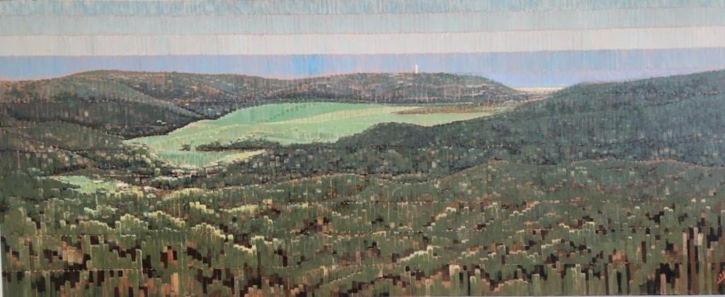 'Aireys Inlet View', 60 x 150 cm, acrylic on canvas. SOLD.
