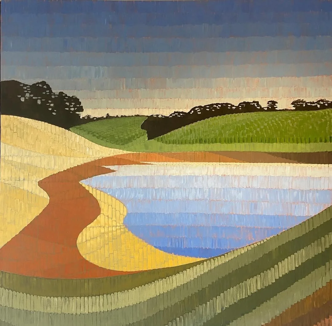 'South View Bellbrae Estate', 117 x 117 cm, acrylic on canvas. SOLD